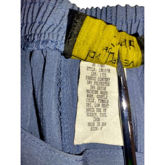 Toni Garment for CC Magic Womens High-rise Pull-on Trouser Blue Sz 8 - Picture 7 of 7